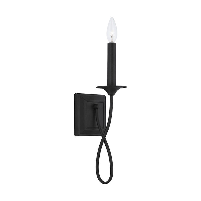 Capital Lighting Vincent 1-Light Sconce, Black Iron