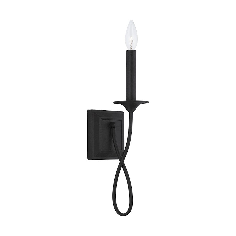Capital Lighting Vincent 1-Light Sconce, Black Iron