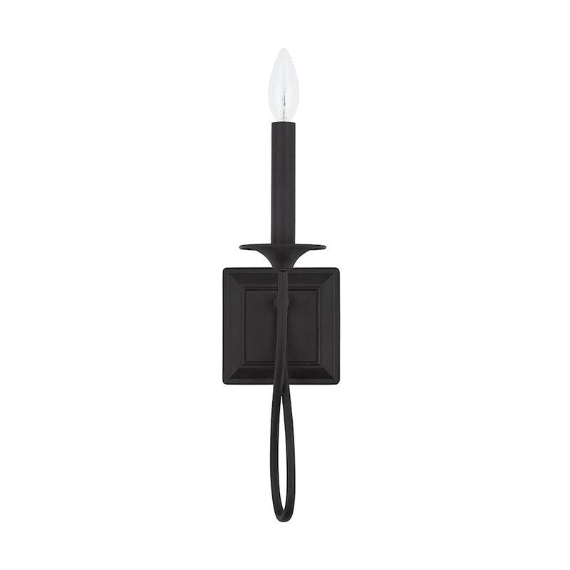 Capital Lighting Vincent 1-Light Sconce, Black Iron