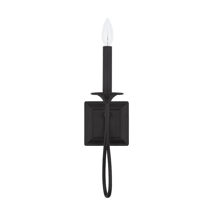 Capital Lighting Vincent 1-Light Sconce, Black Iron