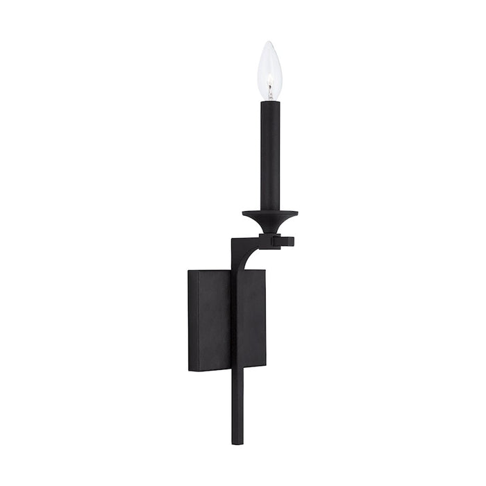 Capital Lighting Clint 1-Light Sconce, Black Iron