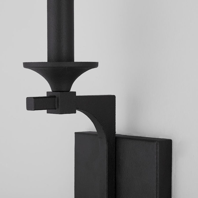 Capital Lighting Clint 1-Light Sconce, Black Iron