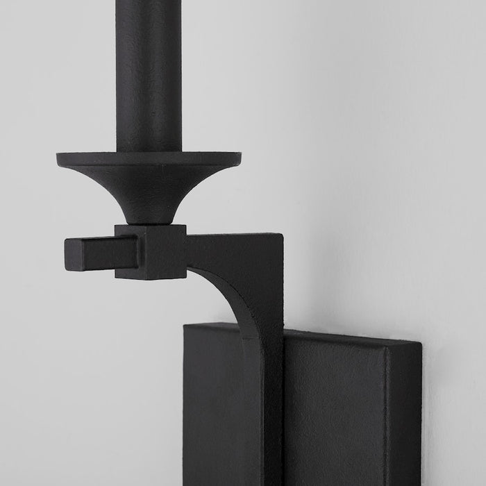 Capital Lighting Clint 1-Light Sconce, Black Iron