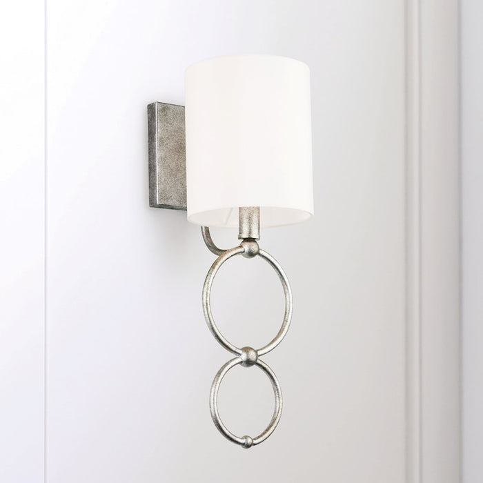 Capital Lighting Oran 1-Light Sconce, Antique Silver