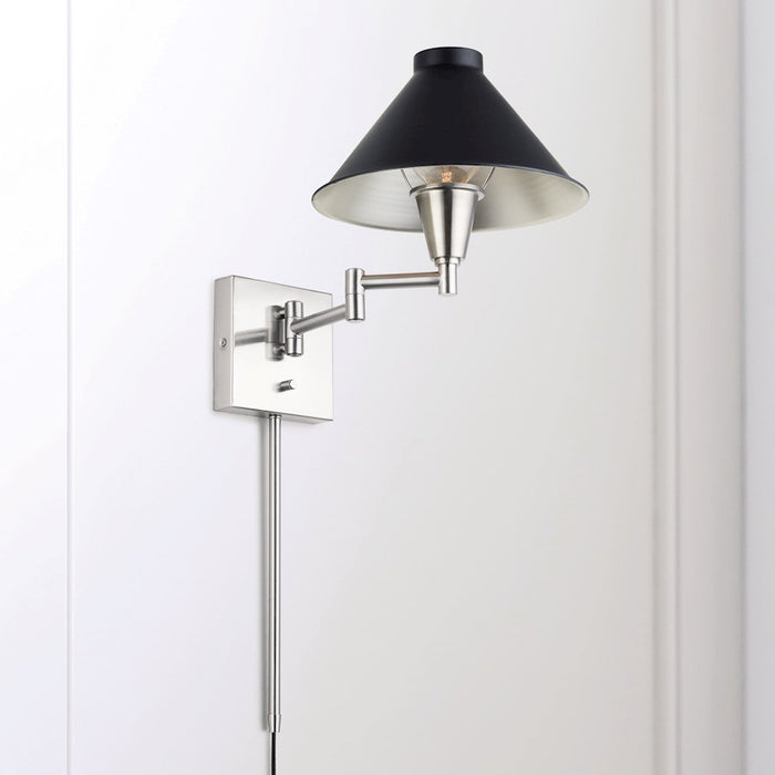 Capital Lighting 1-Light Sconce, Black Tie