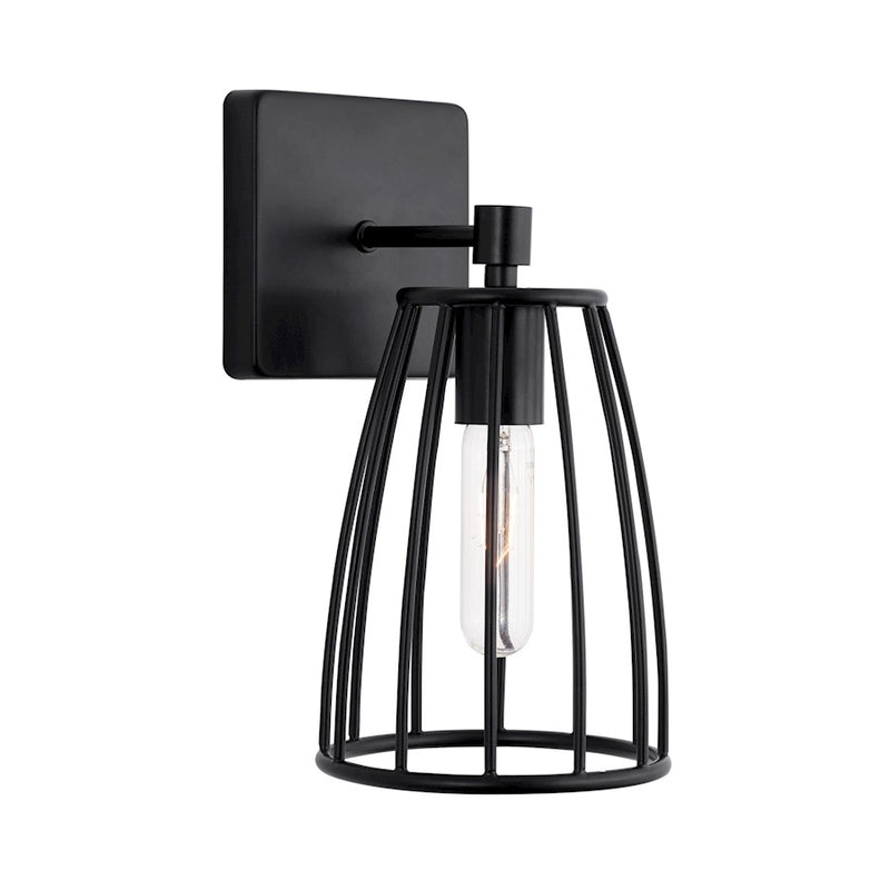 Capital Lighting Corey 1-Light Sconce, Matte Black