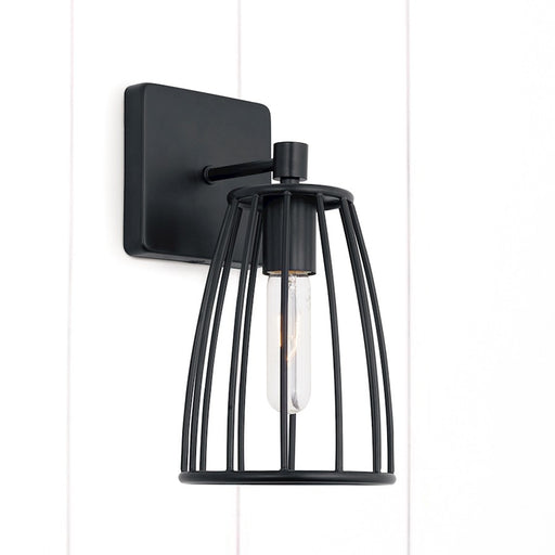 Capital Lighting Corey 1-Light Sconce, Matte Black