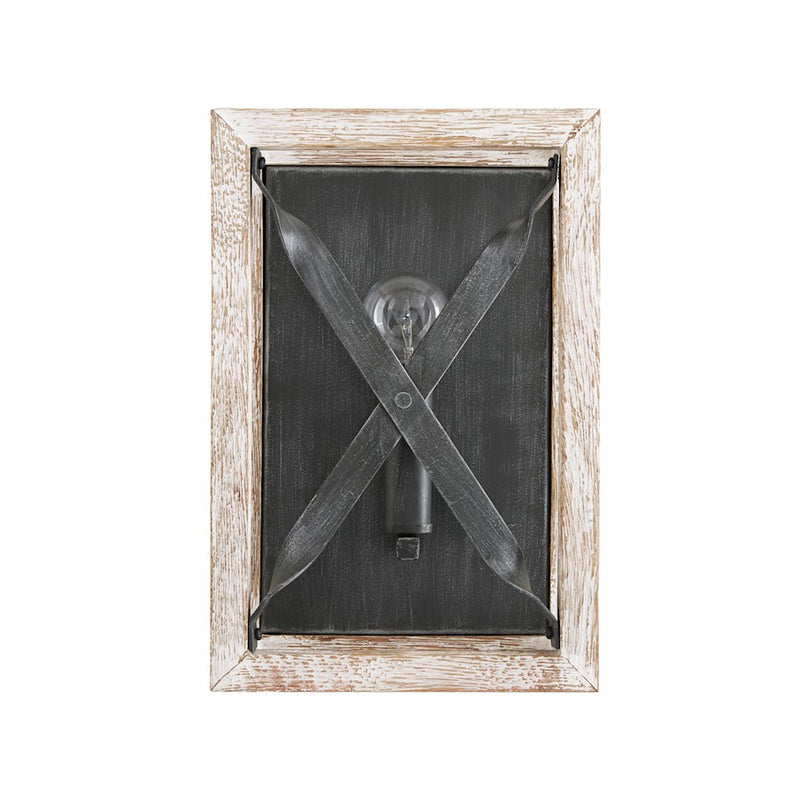 Capital Lighting Remi 1-Light Sconce, Brushed White Wash Nordic Iron