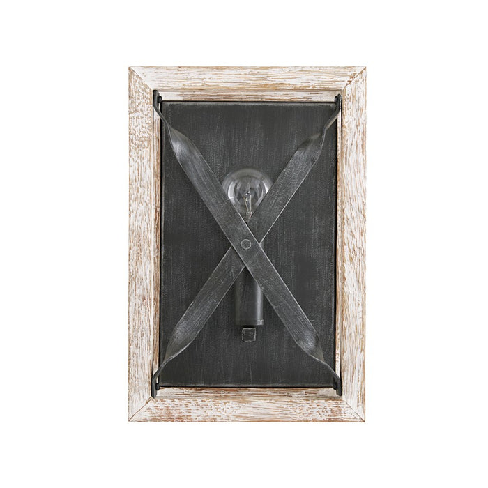 Capital Lighting Remi 1-Light Sconce, Brushed White Wash Nordic Iron