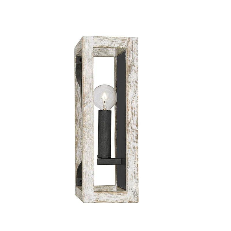 Capital Lighting Remi 1-Light Sconce, Brushed White Wash Nordic Iron