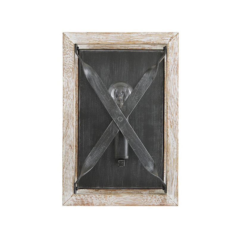 Capital Lighting Remi 1-Light Sconce, Brushed White Wash Nordic Iron