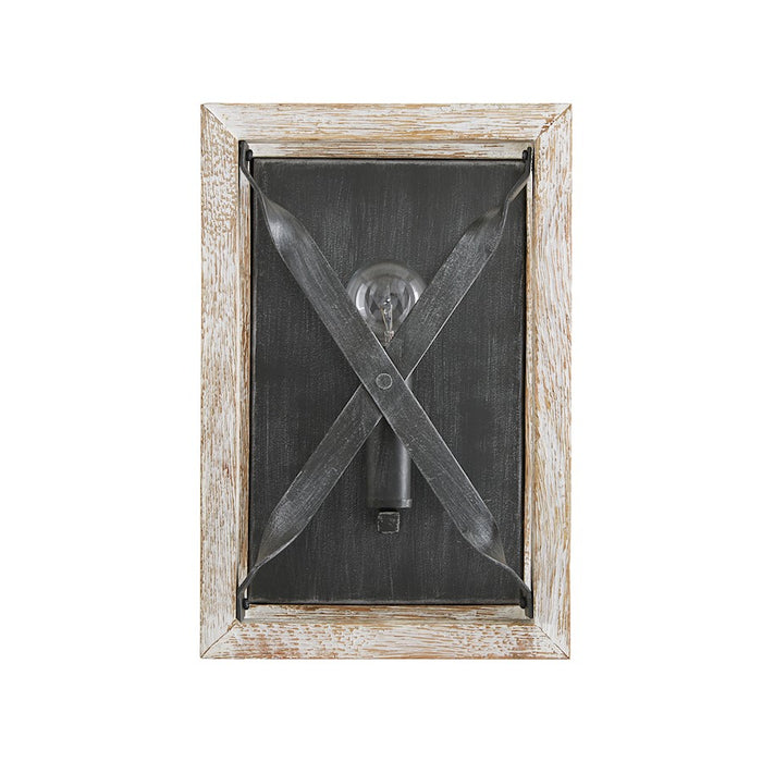 Capital Lighting Remi 1-Light Sconce, Brushed White Wash Nordic Iron