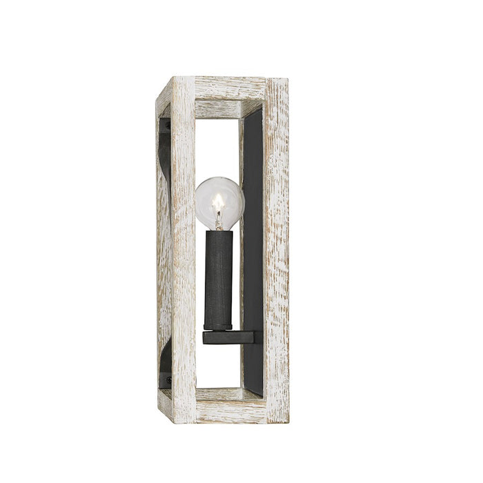 Capital Lighting Remi 1-Light Sconce, Brushed White Wash Nordic Iron