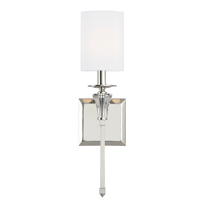 Capital Lighting Laurent 1 Light Sconce in Polished Nickel