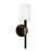 Capital Lighting Beckham 1 Light Sconce, Glossy Black/Brass
