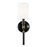 Capital Lighting Beckham 1 Light Sconce, Glossy Black/Brass
