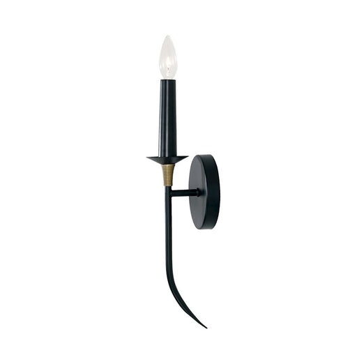 Capital Lighting Amara 1 Light Sconce, Matte Black/Brass