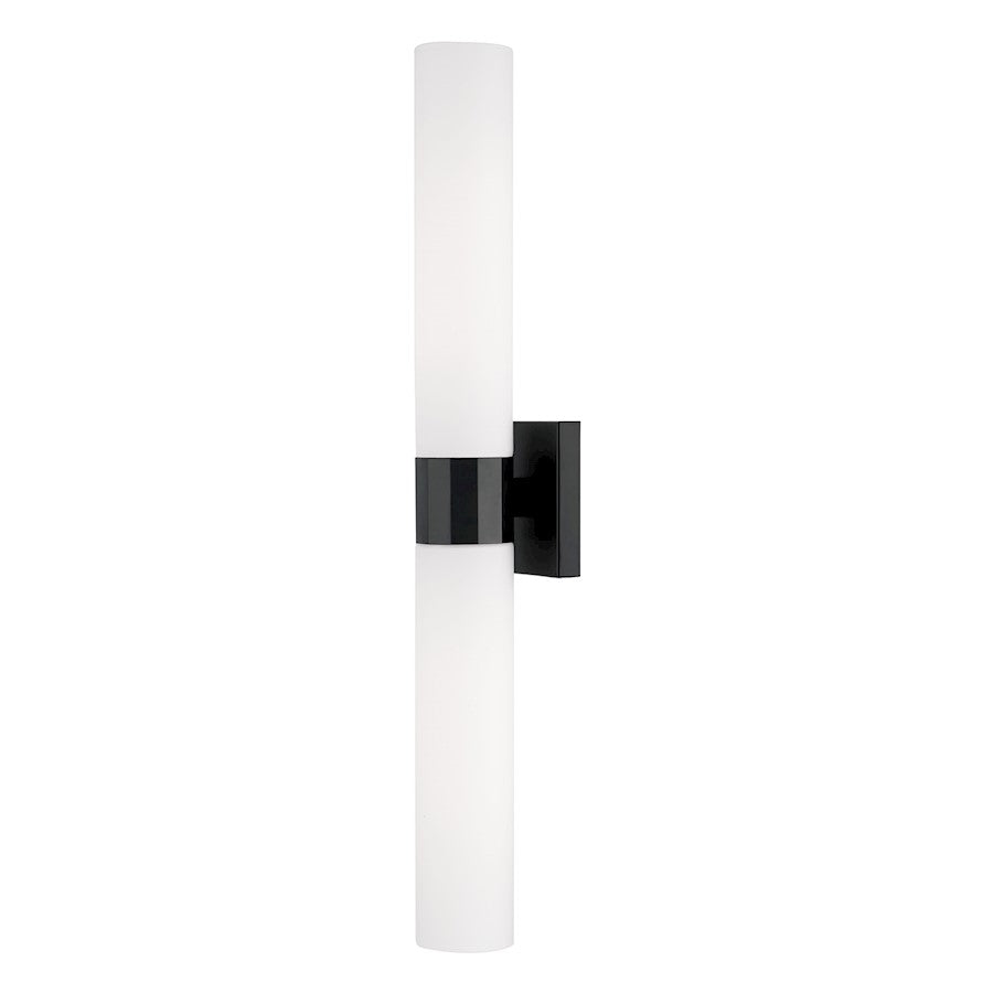 Capital Lighting Sutton 2 Light Sconce, Black/Soft White