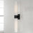 Capital Lighting Sutton 2 Light Sconce, Black/Soft White
