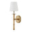 Capital Lighting Tulum 1 Light Wall Sconce, Brass/Natural