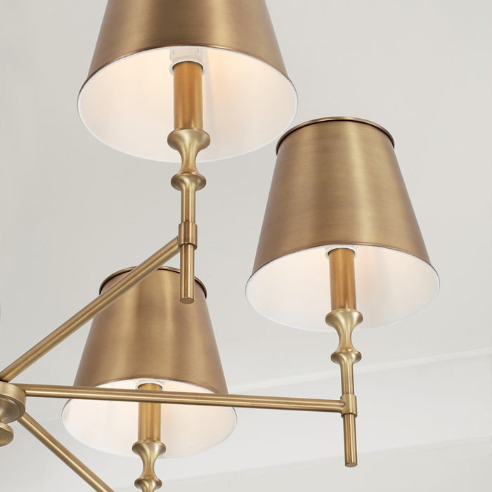 Capital Lighting Whitney Wall Sconce, Brass/White
