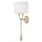 Capital Lighting Claire 2 Light Wall Sconce, Brushed Champagne/White