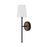 Capital Lighting Jonah 1 Sconce, Wood/Black/White Fabric