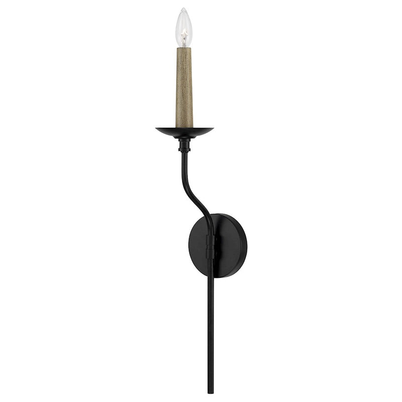 Capital Lighting Wilder 1 Light Sconce, Black