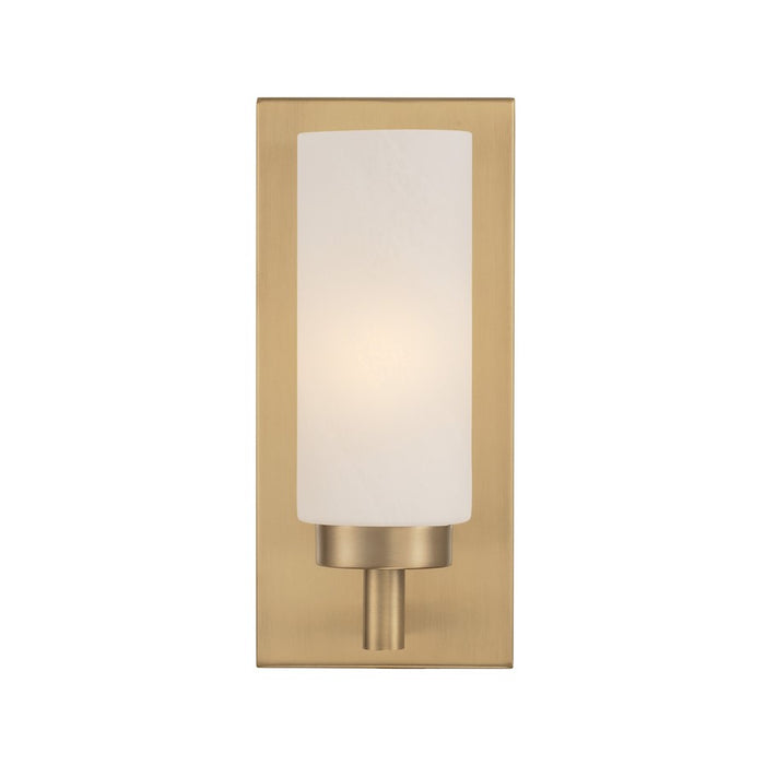 Capital Lighting Alyssa 1 Light Sconce, Brass/Faux Alabaster
