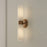 Capital Lighting Alyssa 2 Light Sconce, Brass/Faux Alabaster