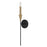 Capital Lighting Avant 1 Light Sconce, Brass/Black