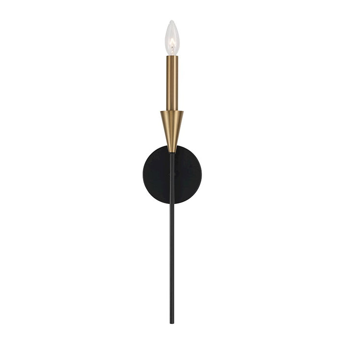 Capital Lighting Avant 1 Light Sconce, Brass/Black
