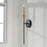 Capital Lighting Avant 1 Light Sconce, Brass/Black
