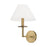 Capital Lighting Gilda 1 Sconce, Brass/White Fabric