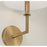 Capital Lighting Gilda 1 Sconce, Brass/White Fabric