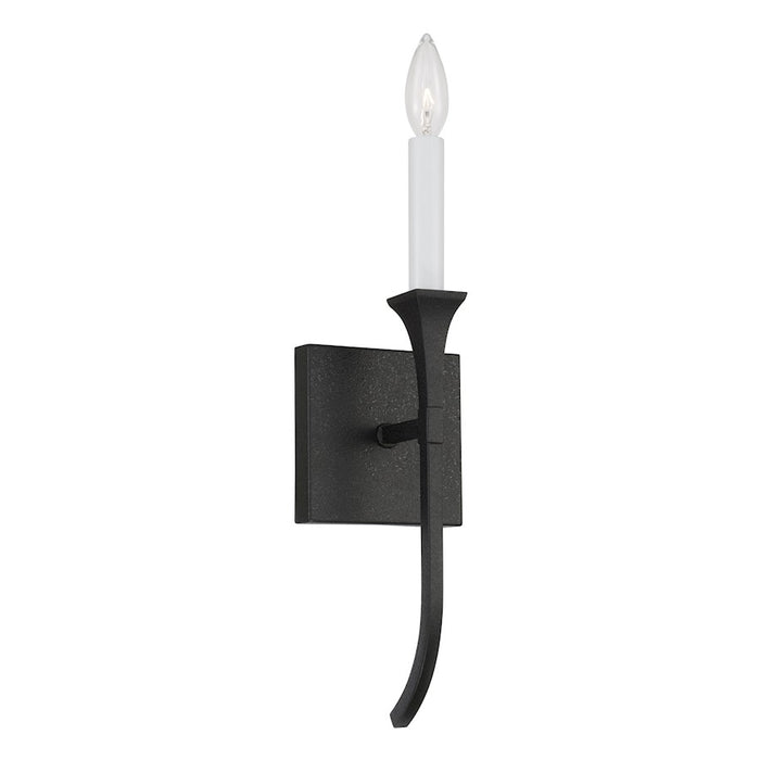 Capital Lighting Decklan 1 Light Sconce, Black Iron