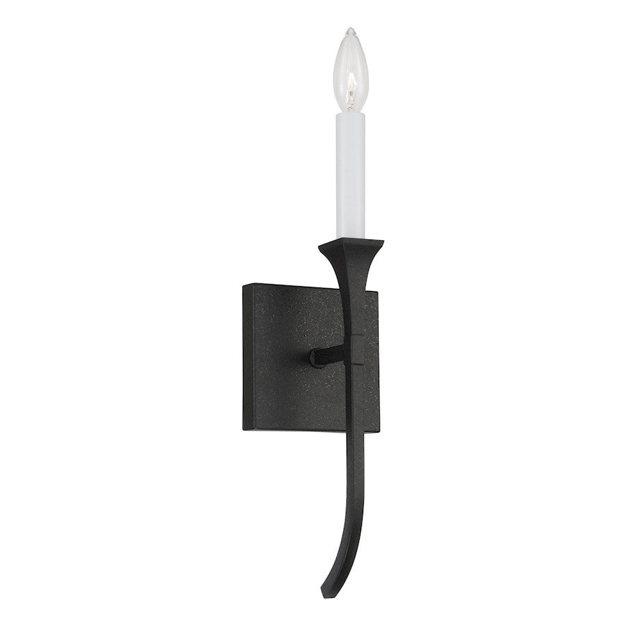 Capital Lighting Decklan 1 Light Sconce, Black Iron