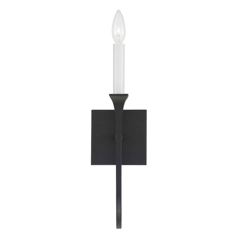 Capital Lighting Decklan 1 Light Sconce, Black Iron