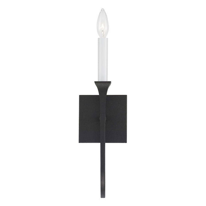 Capital Lighting Decklan 1 Light Sconce, Black Iron