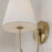 Capital Lighting Julia 1Lt Sconce, Brass/White Fabric Straight Shade