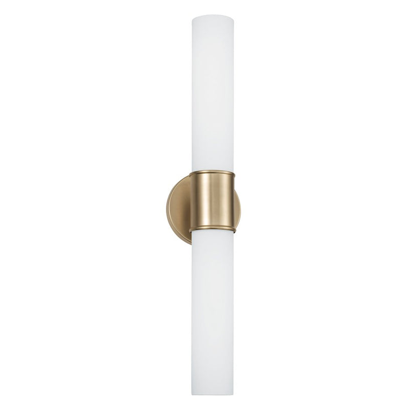 Capital Lighting Parson 2Lt Sconce, Matte Brass/Soft White