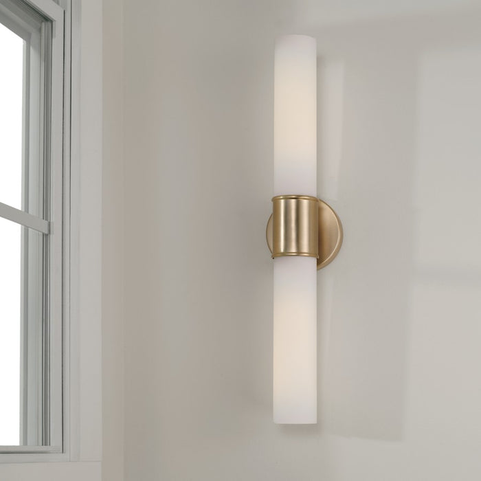 Capital Lighting Parson 2Lt Sconce, Matte Brass/Soft White