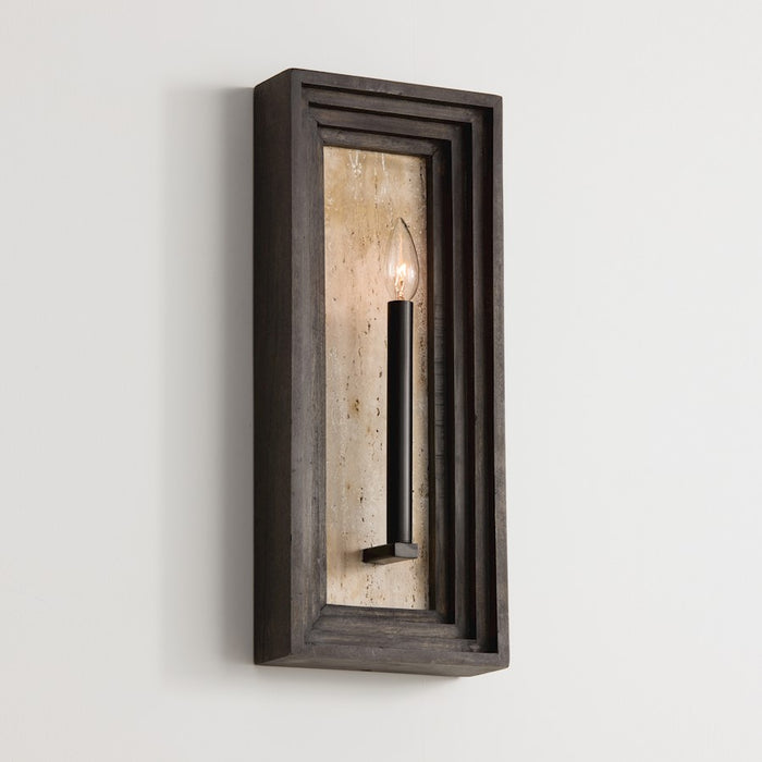Capital Lighting Dunn 1 Light Sconce, Espresso Stain and Black