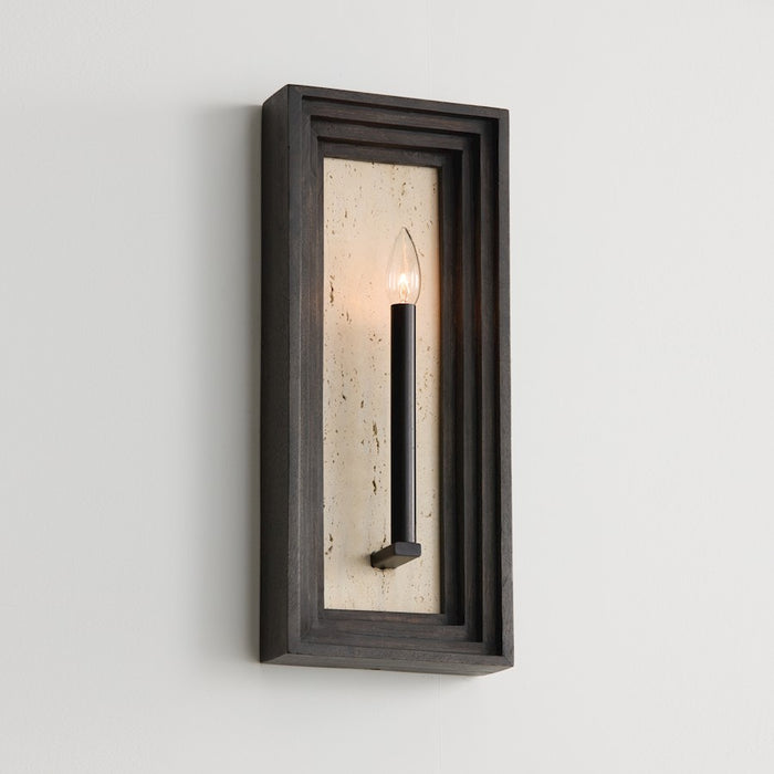 Capital Lighting Dunn 1 Light Sconce, Espresso Stain and Black