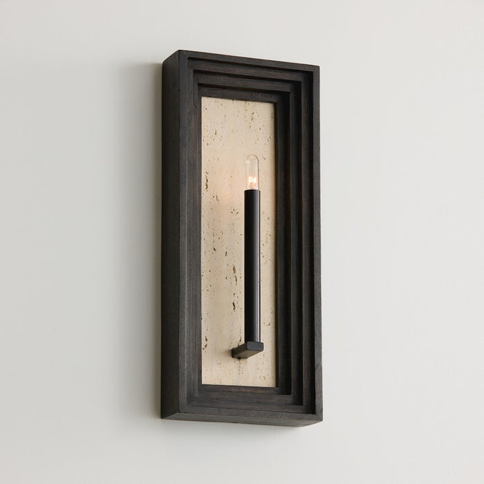Capital Lighting Dunn 1 Light Sconce, Espresso Stain and Black