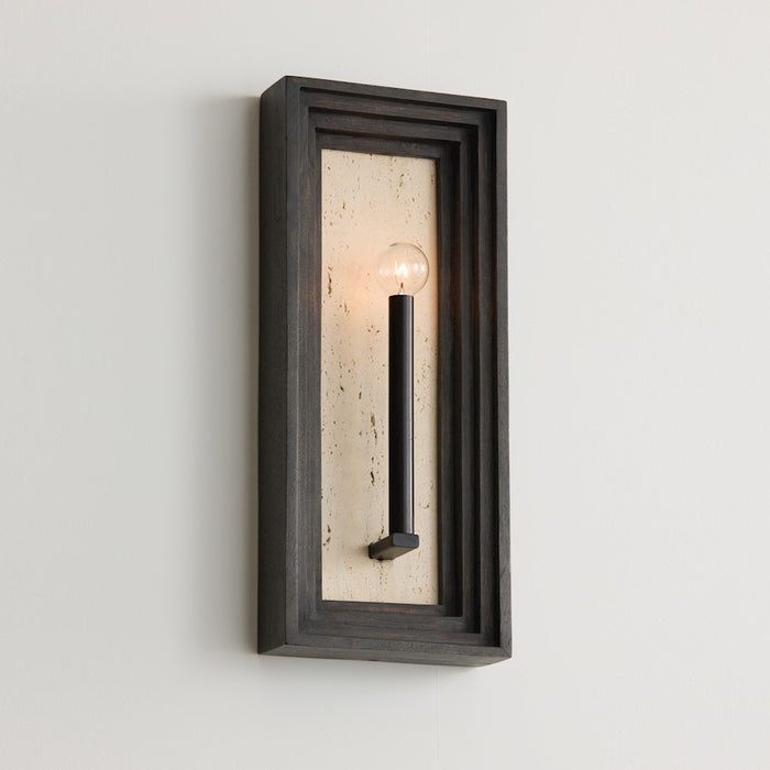 Capital Lighting Dunn 1 Light Sconce, Espresso Stain and Black