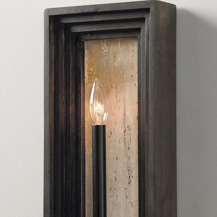 Capital Lighting Dunn 1 Light Sconce, Espresso Stain and Black