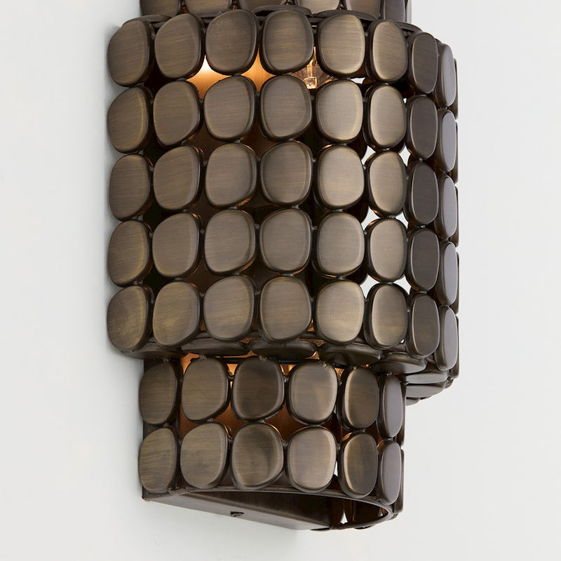 Capital Lighting Eliana 2 Light Sconce, Dark Brass