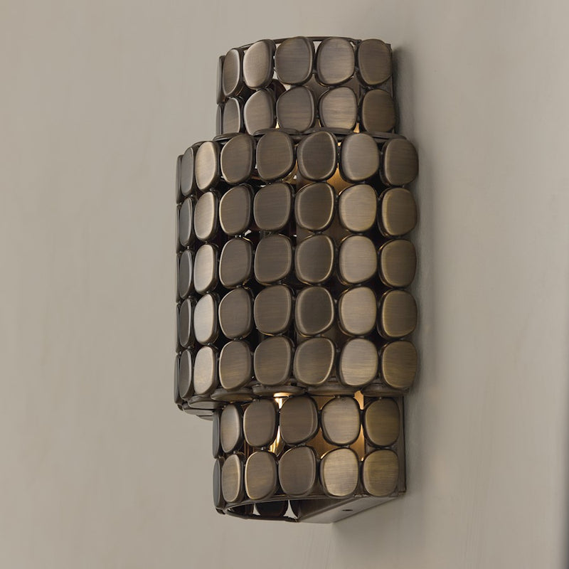 Capital Lighting Eliana 2 Light Sconce, Dark Brass