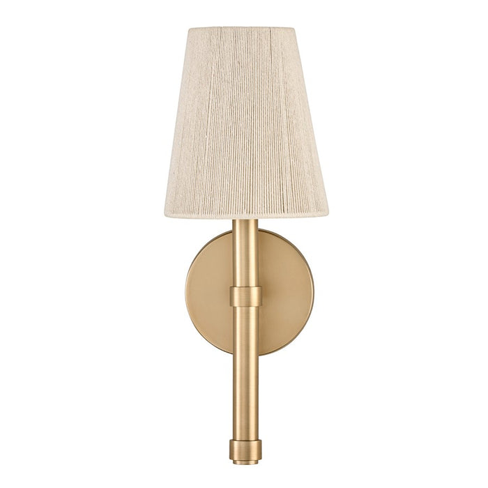 Capital Lighting Mira 1Lt Sconce, Brass/Bleached Natural Rope Shade